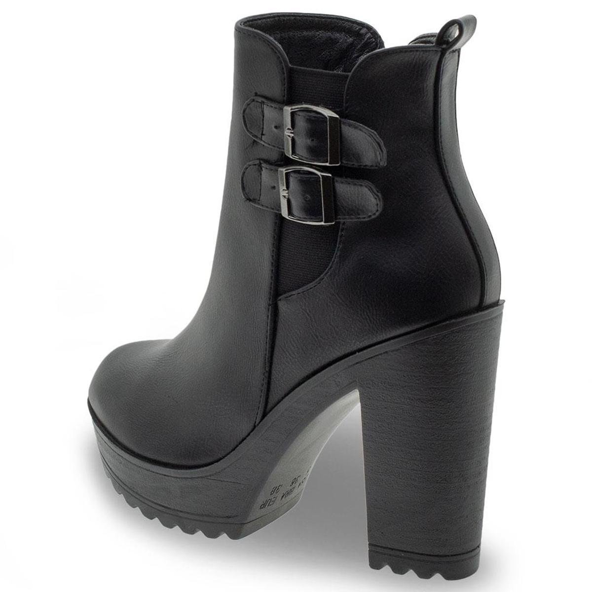 bota florentina salto grosso preta