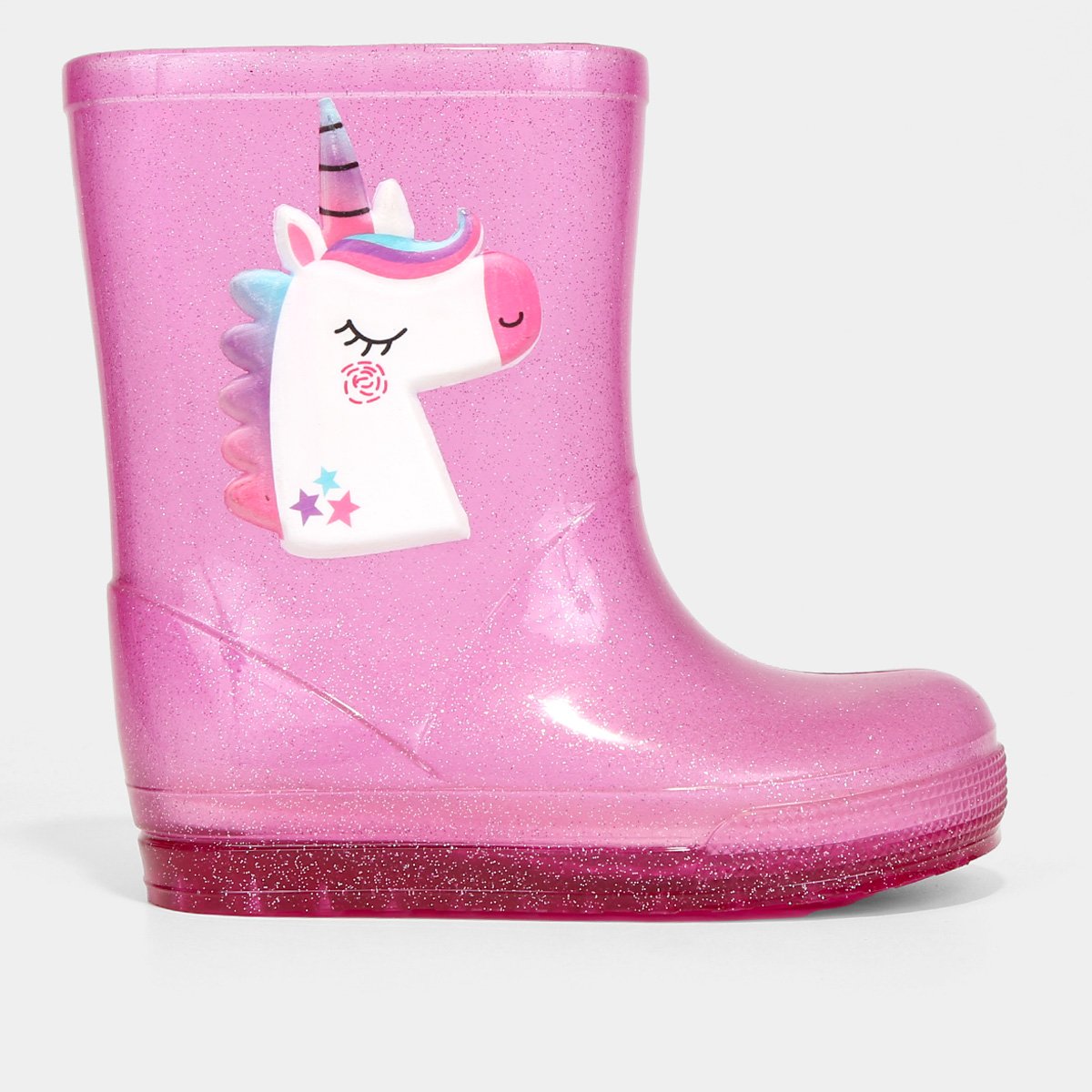 Bota Galocha Bebê Luelua Unic��rnio Brilho - Rosa Menor preço em Bota Galocha Bebê Luelua Unic��rnio Brilho - Rosa