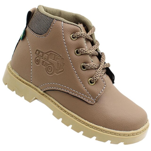 Bota Gibizinho Adventure Infantil Coturno Marrom Claro Bege