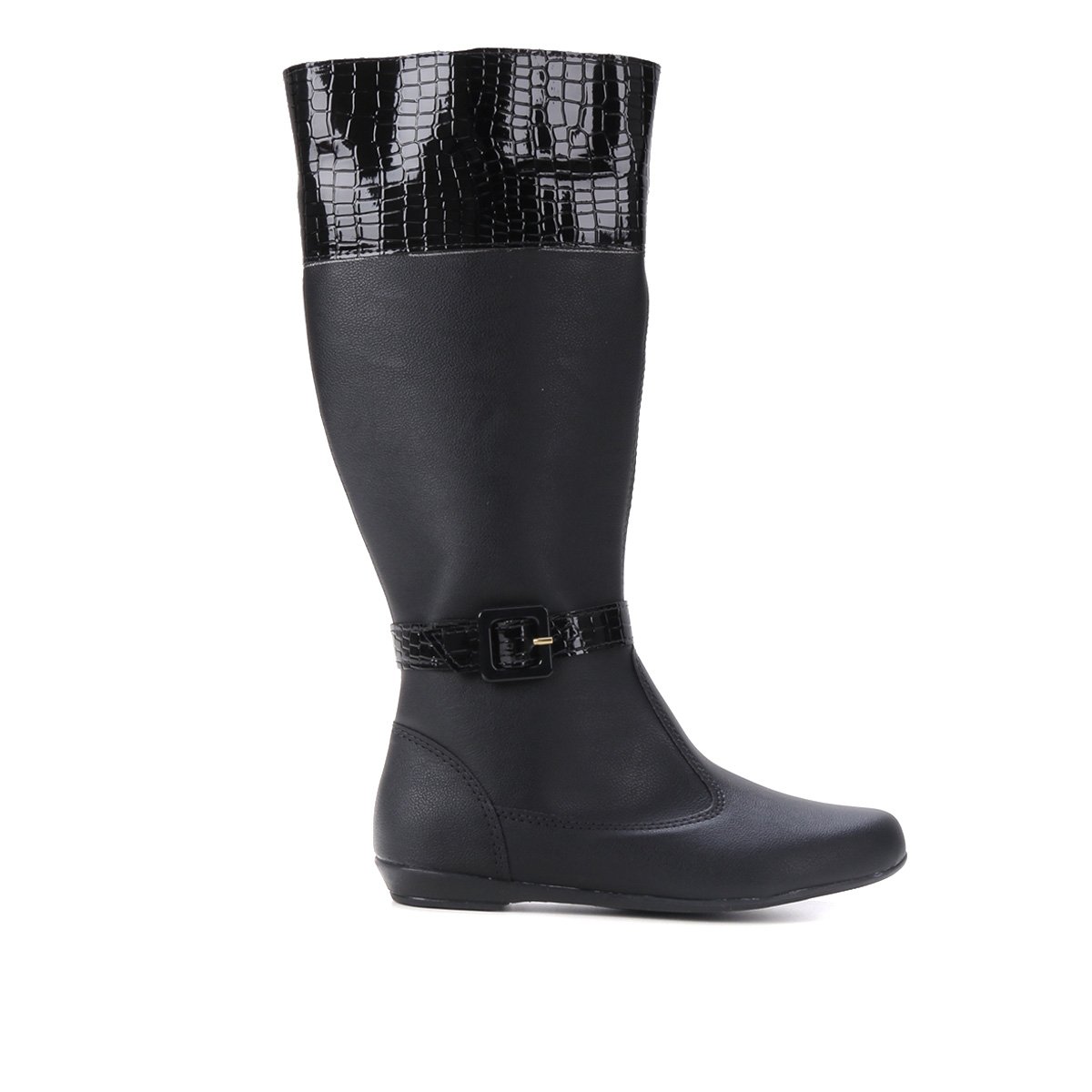 Bota Infantil Cano Longo Básica Croco Feminina - Preto é boa?