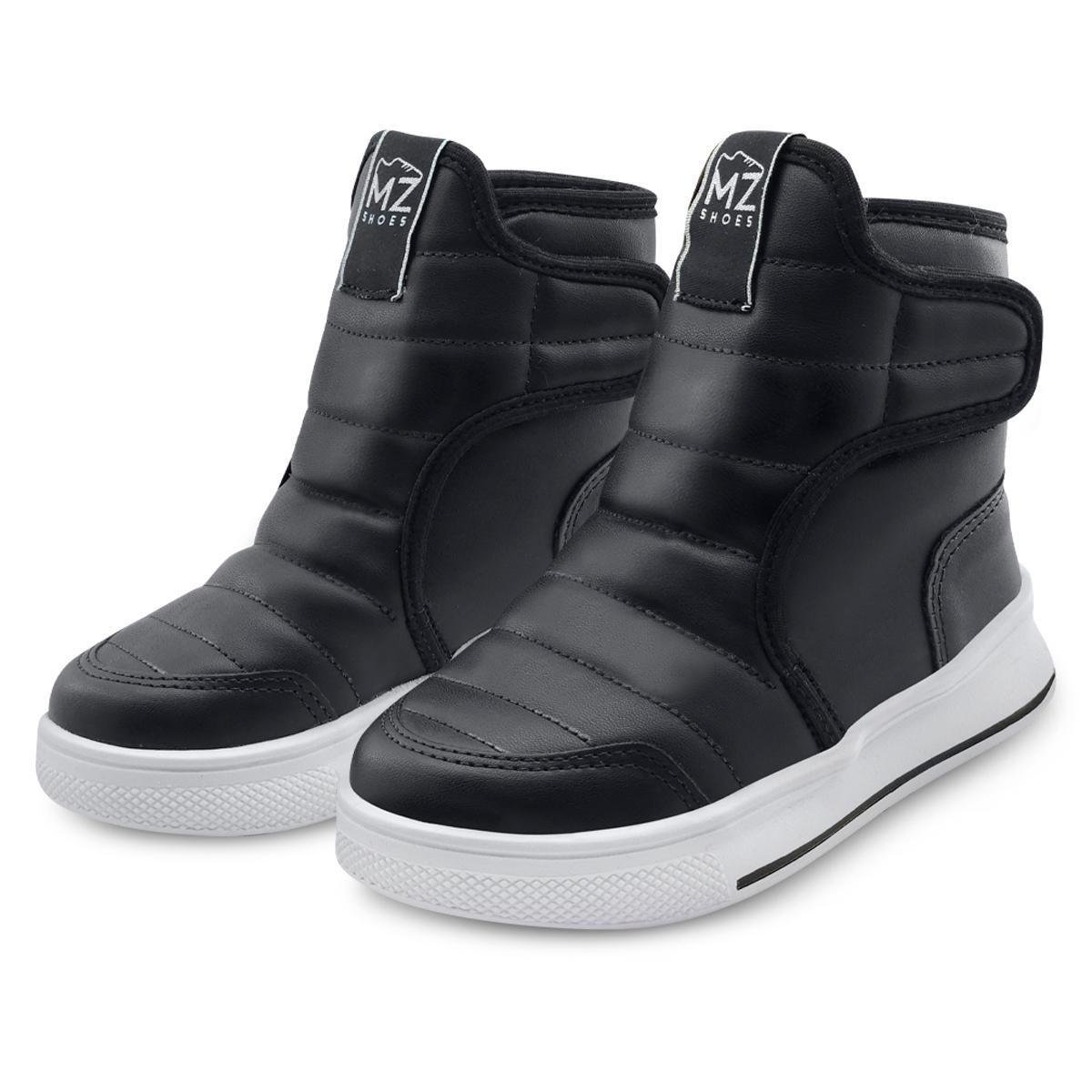 Bota Infantil Com Pelo Mz Shoes Menina - Preto Menor preço em Bota Infantil Com Pelo Mz Shoes Menina - Preto