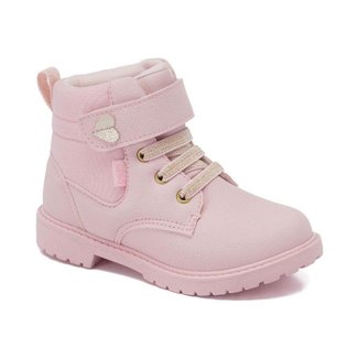 Bota Infantil Klin Rock Mini Coração Rosa/Dourado 175.067