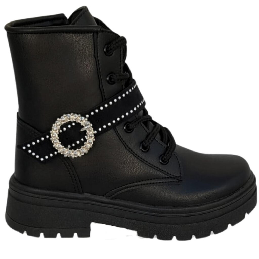 Bota Infantil Menina Coturno Feminino Tratorada Botinha Rodeio Rock Glan Casual Confortável
