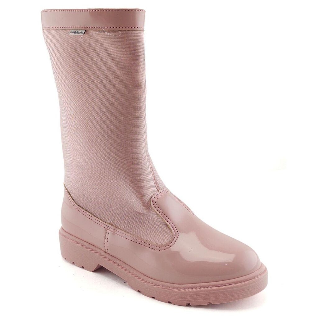 Bota Infantil Molekinha Cano Longo Menina Confortável Verniz