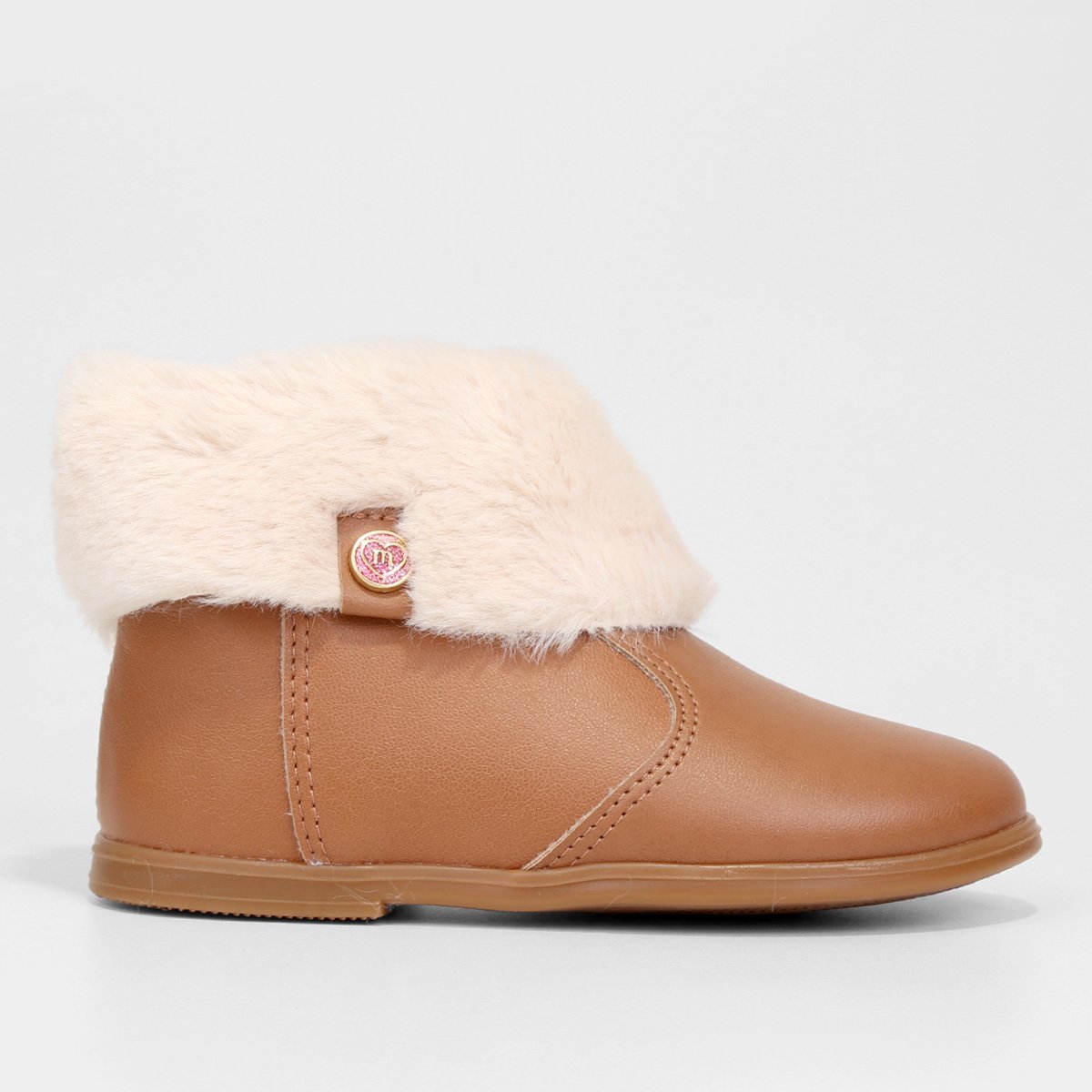 Bota Infantil Molekinha Chelsea com Pelinho Menina - Caramelo Menor preço em Bota Infantil Molekinha Chelsea com Pelinho Menina - Caramelo