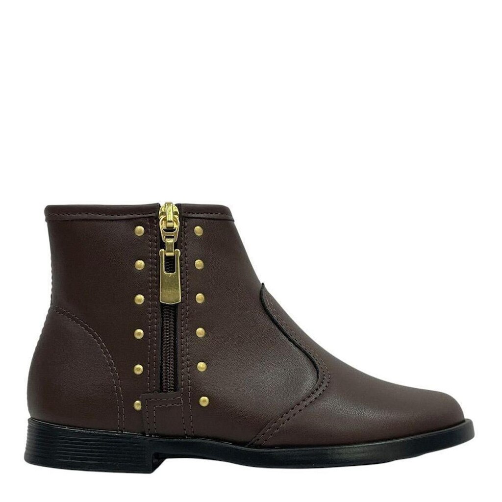 Bota Infantil Molekinha Com Detalhes Dourado 2181109