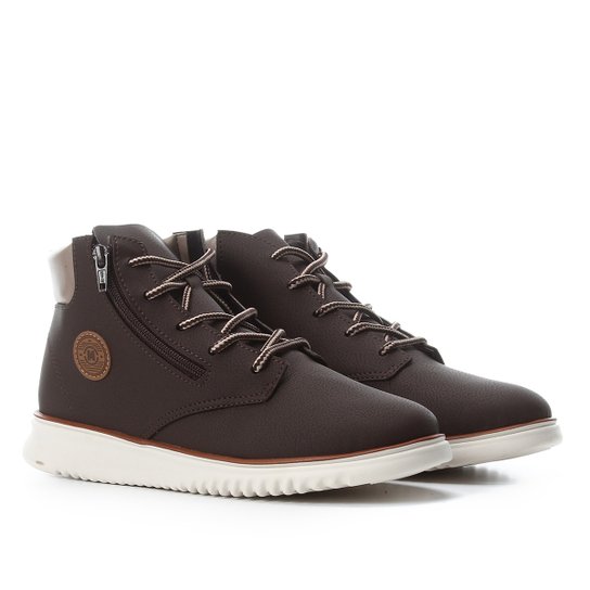 Bota Infantil Molekinho Zíper Masculina - Marrom