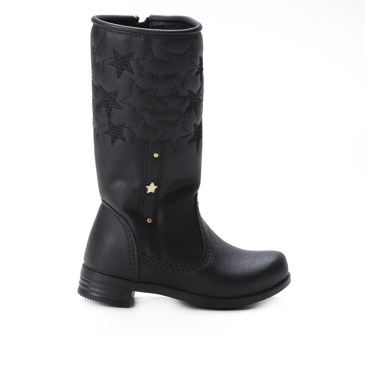 Bota Infantil Montaria Bella Ninna Estrelas Feminina - Preto Menor preço em Bota Infantil Montaria Bella Ninna Estrelas Feminina - Preto