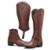 Bota Iris Texana 2 Em 1 Cano Alto E Baixo Couro Chocolate - Marrom