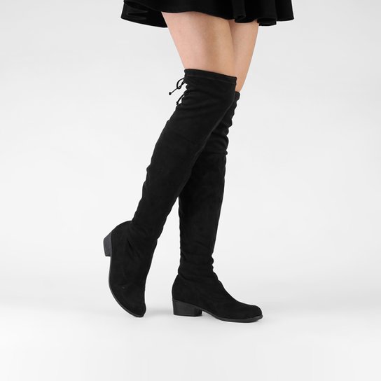 Bota Jorge Alex Over The Knee Flat - Preto