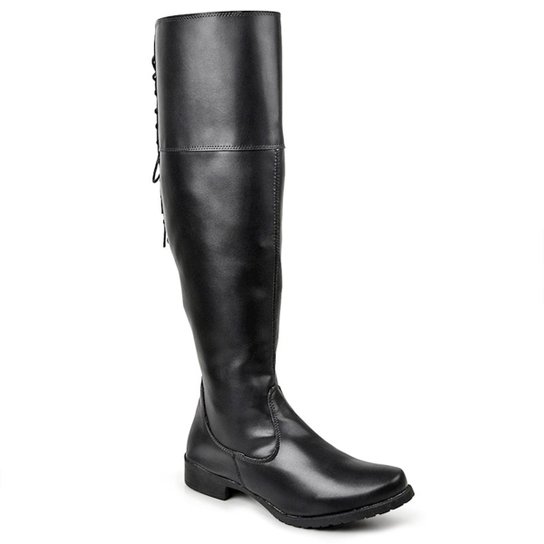 Bota Luma Ventura Cano Alto feminina - Preto