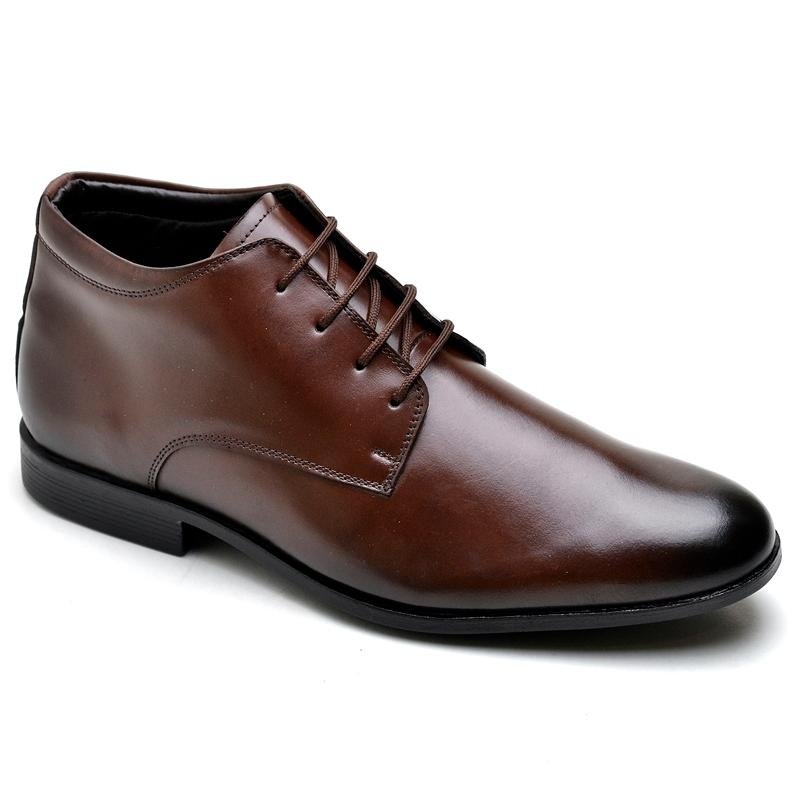Bota Lux em Couro Legítimo Reta Oposta 7580 - Marrom Menor preço em Bota Lux em Couro Legítimo Reta Oposta 7580 - Marrom