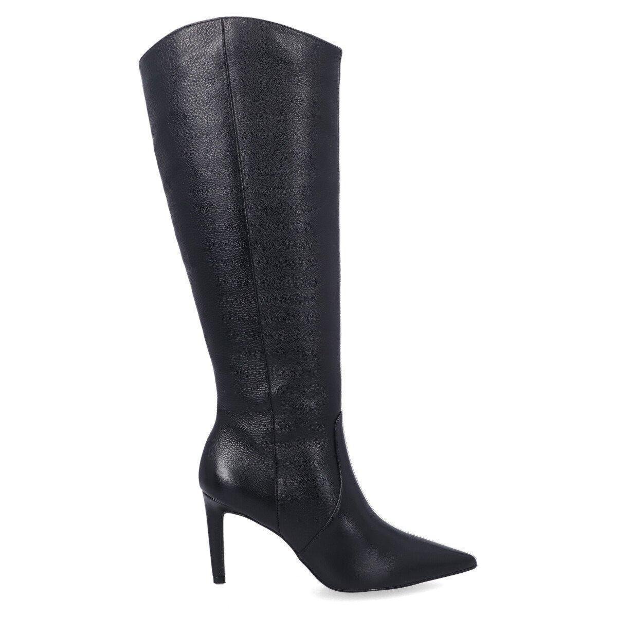 Bota Luz da Lua Cano Longo Couro Feminina - Preto | Zattini