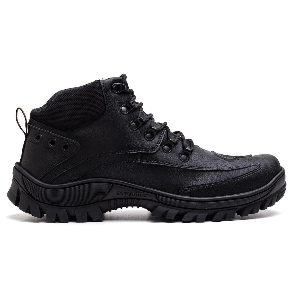 Bota Masculina Adventure Cano Curto Motociclista Preto