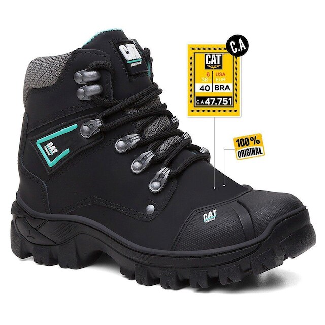 Bota Masculina Adventure Coturno De Couro Com Ca Preto Com Verde