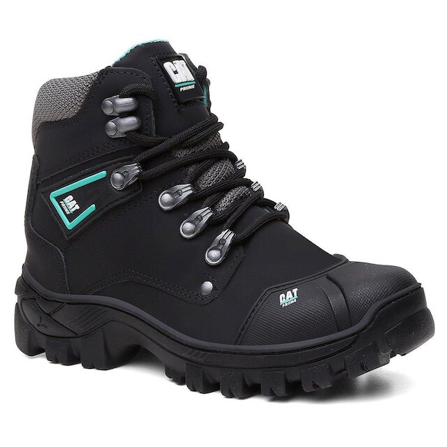 Bota Masculina Adventure Coturno De Couro Com Ca Preto Com Verde