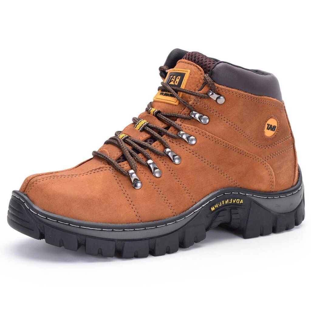Bota Masculina Adventure Outdoor Couro Pantanal Brasil NS Track Trail