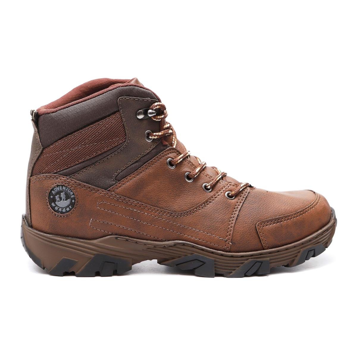 Bota Masculina Adventure Wonder - Marrom - Marrom Menor preço em Bota Masculina Adventure Wonder - Marrom - Marrom