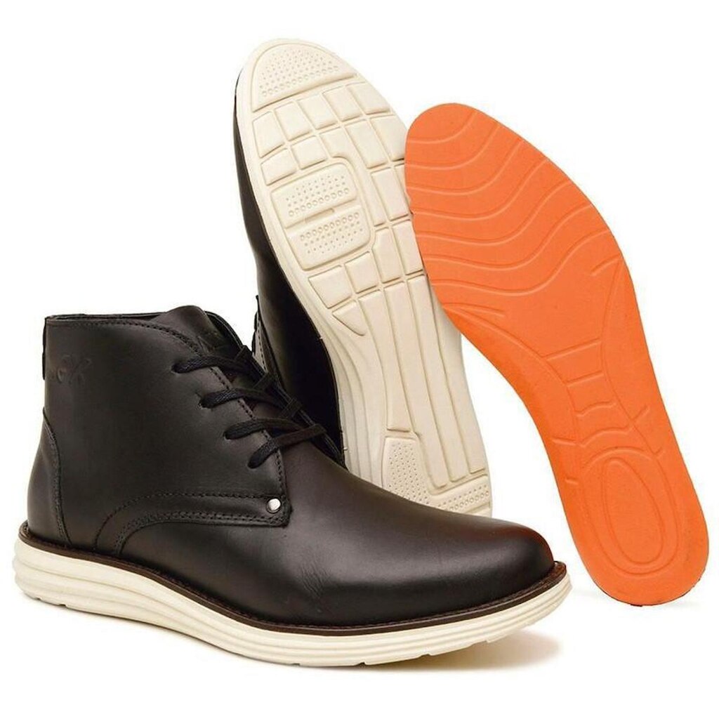 Bota Masculina Ankleboot Em Couro Com Palmilha Gel 100