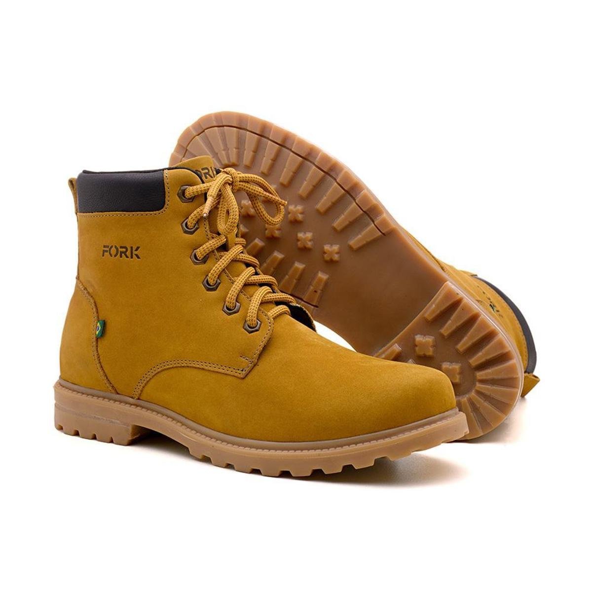 Bota Masculina Ben Botts Amarela Urbana Couro Casual Estilo Menor preço em Bota Masculina Ben Botts Amarela Urbana Couro Casual Estilo