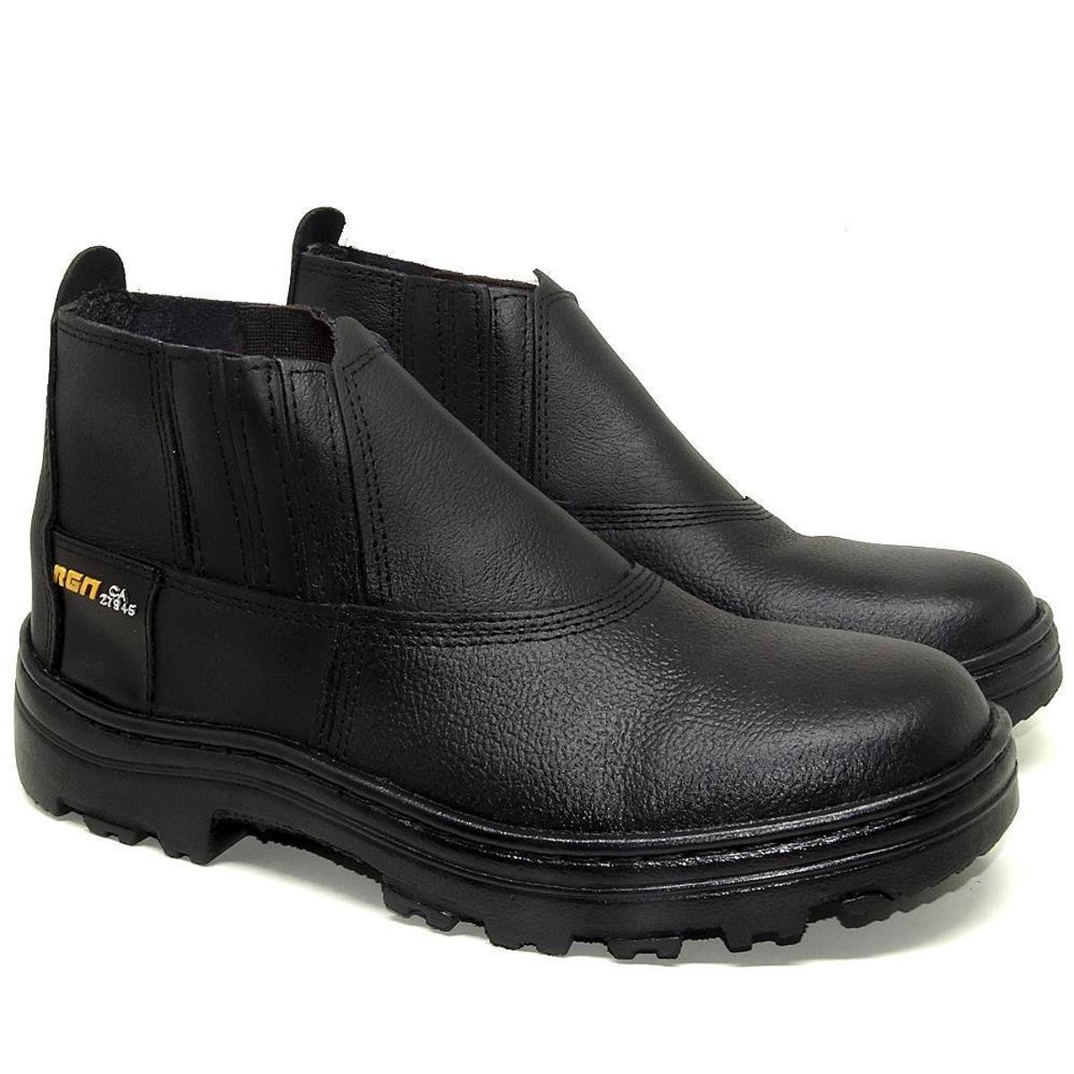 Bota Masculina Cano Curto Epi Trabalho Segurança Couro - Preto | Zattini