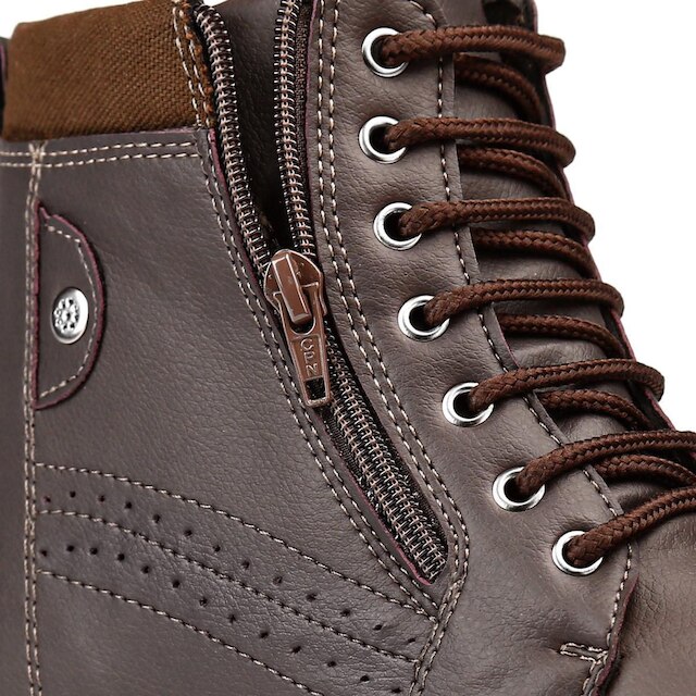 Bota Masculina Casual Cano Curto Cadarço Conforto Coturno