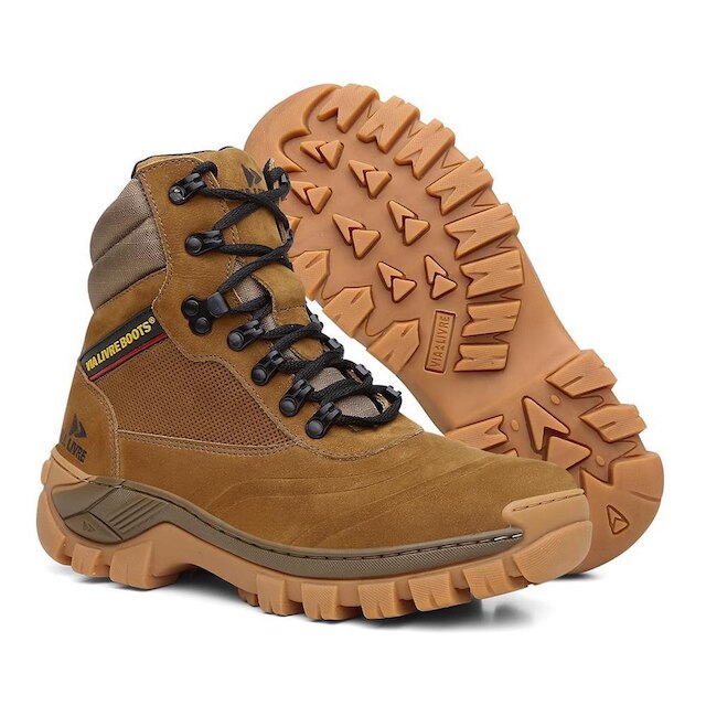 Bota Masculina Coturno Adventure Couro Legitimo Palmilha Conforto Alabama