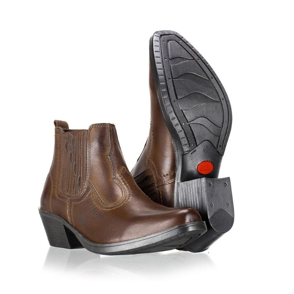 Bota Masculina Country Botina Cano Curto Baixo Trabalho