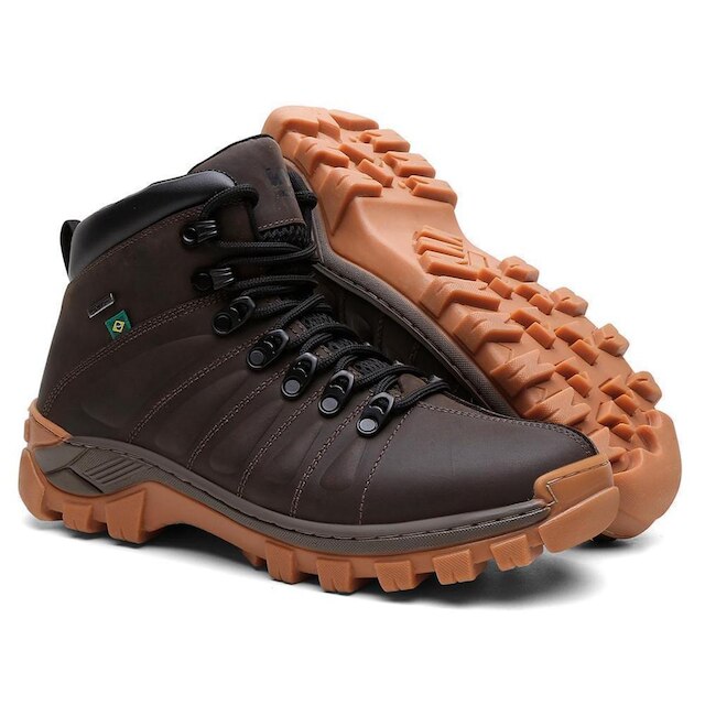 Bota Masculina Couro Adventure Solado Tratorado Aventuras