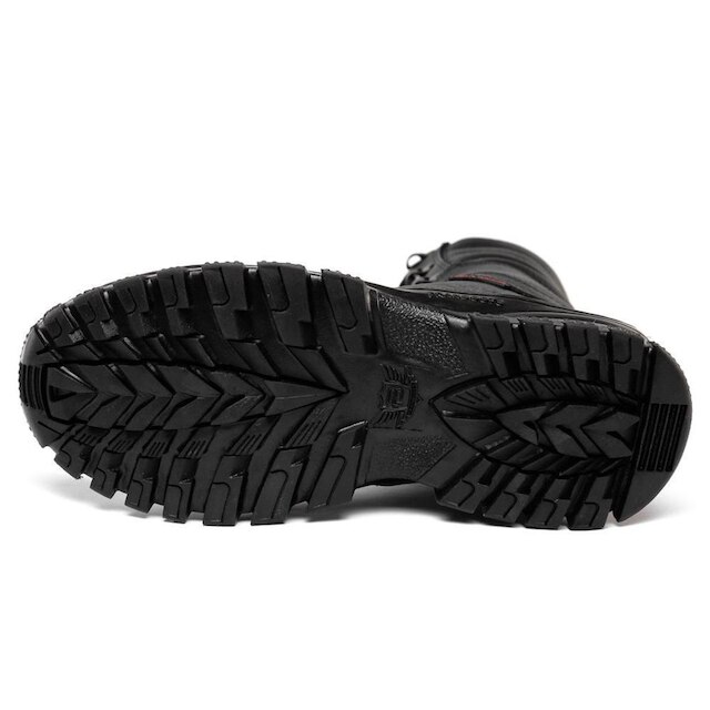 Bota Masculina Couro Cano Médio Cadarço Zíper Tratorada Conforto