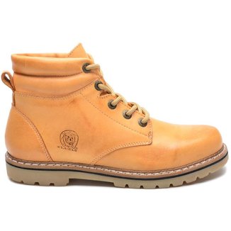 Bota Masculina Couro Legítimo Botina cor bege