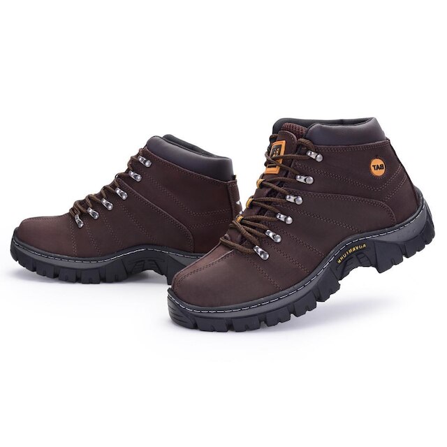 Bota Masculina de Couro Adventure Pantanal Brasil NS Track Trail Outdoor