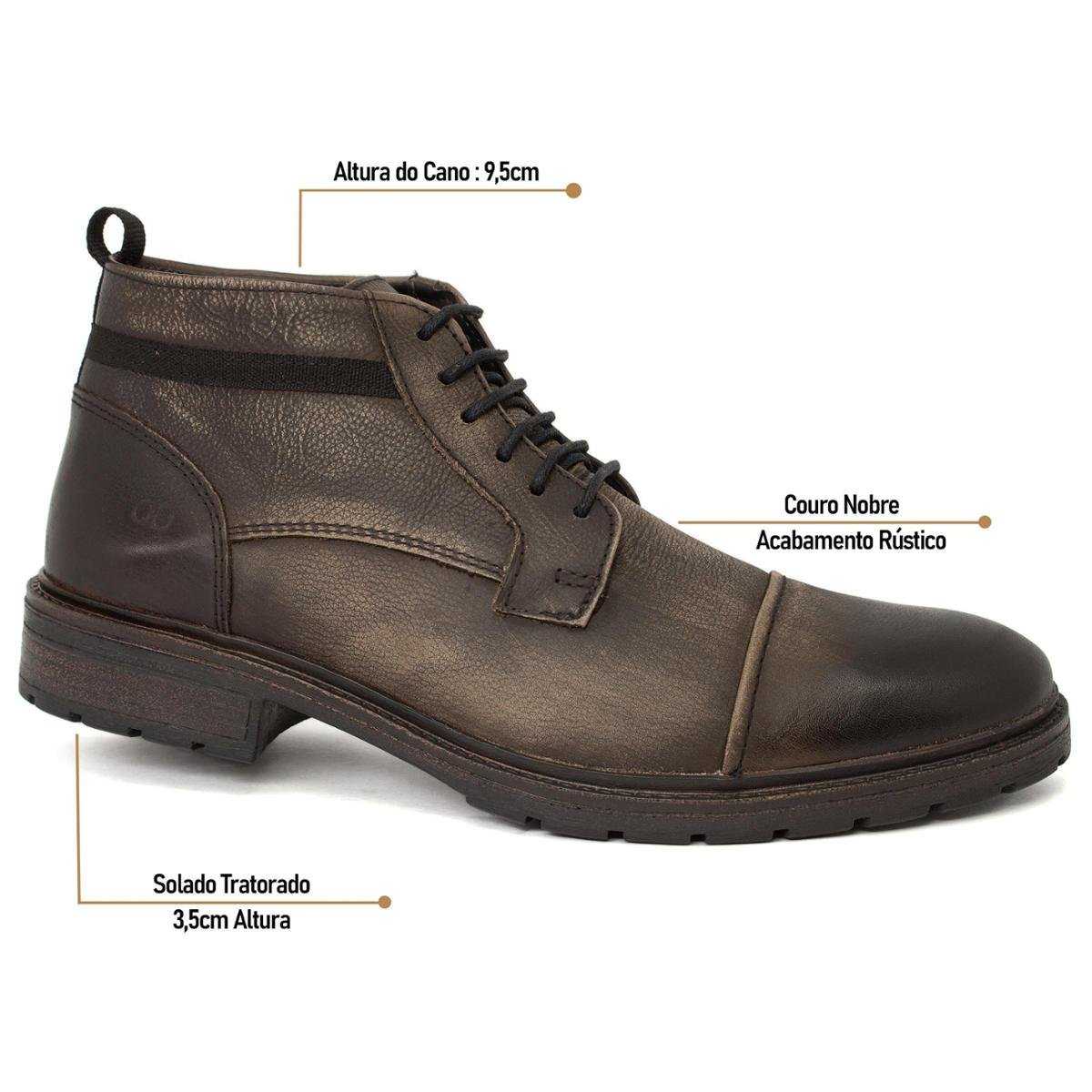 Garage Stroke Bota Preta Democrata Bota Masculina Democrata Astro