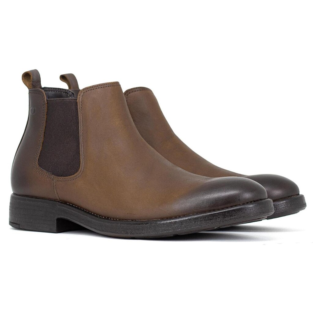 Bota Masculina Democrata Garage Dust Chelsea Couro Confortável Elástico 626103