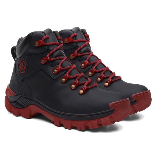 Bota Masculina em Couro Premium Adventure Confortável e Segura para Trilhas e Trabalho