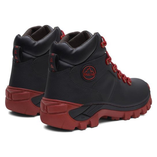 Bota Masculina em Couro Premium Adventure Confortável e Segura para Trilhas e Trabalho