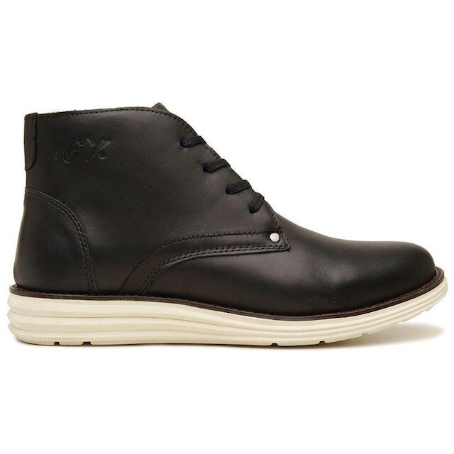 Bota Masculina Em Couro Raphaello Footwear Canela Black