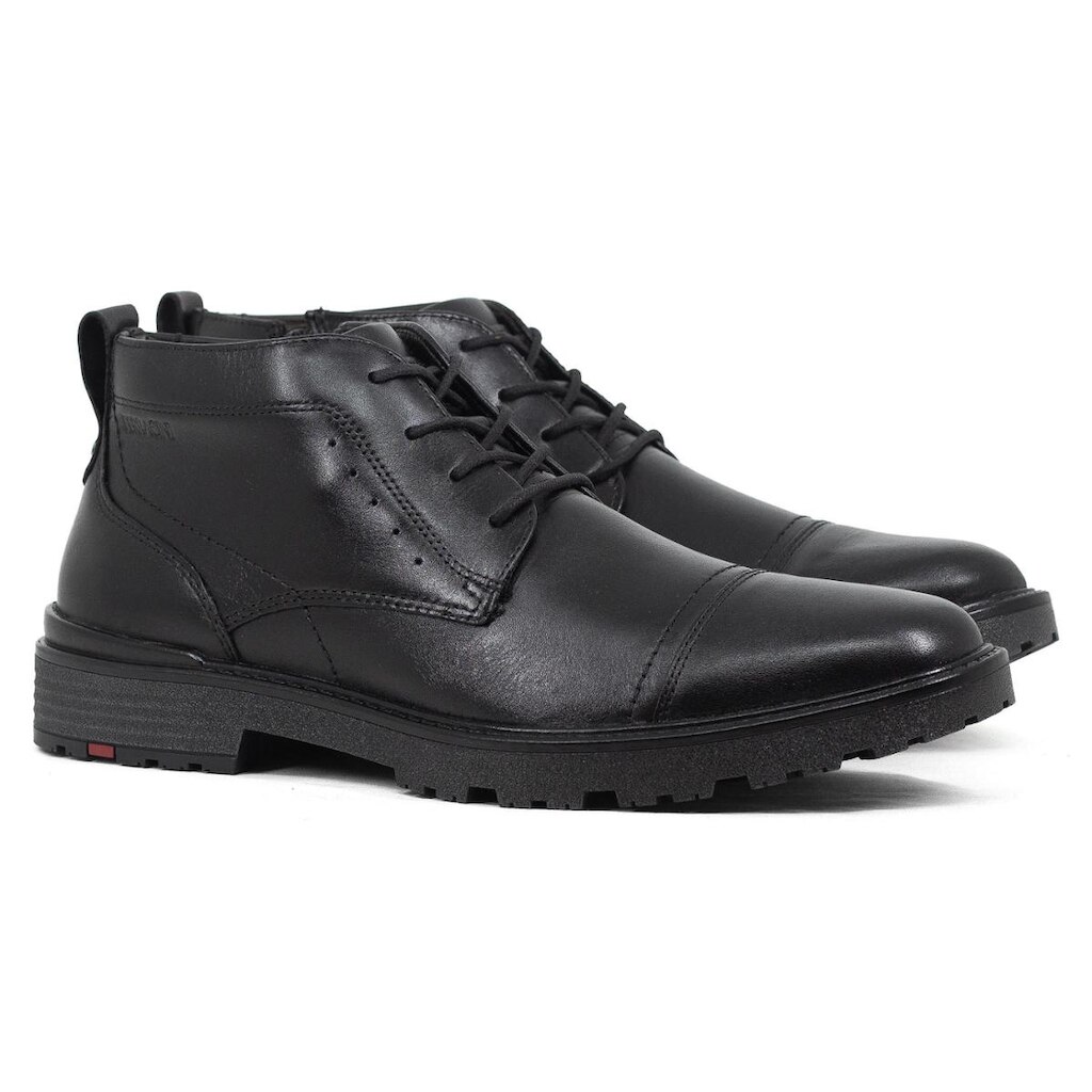 Bota Masculina Ferracini Casual Atenas Couro Legítimo Cardarço Zíper Cano Médio