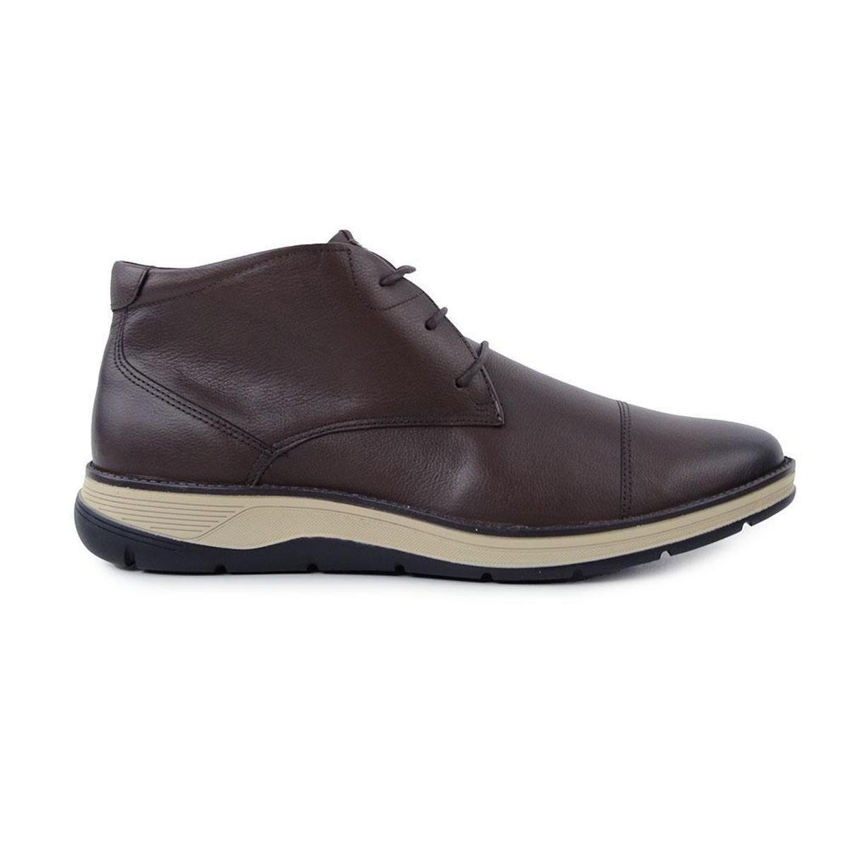 Bota Masculina Ferracini Couro Fluence Marrom - 5542 - Marrom Menor preço em Bota Masculina Ferracini Couro Fluence Marrom - 5542 - Marrom