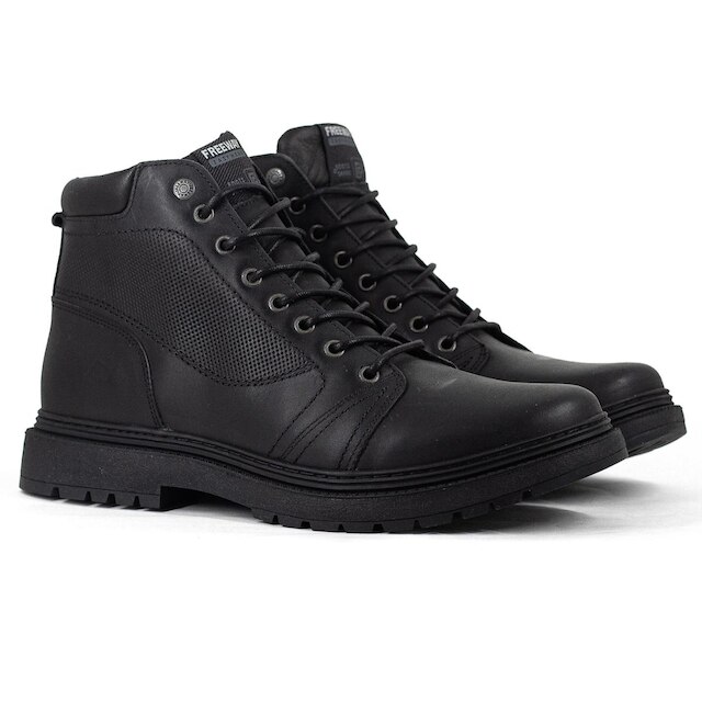 Bota Masculina Freeway Casual Jack05 Couro Legítimo Cano Médio Resistente JACK05
