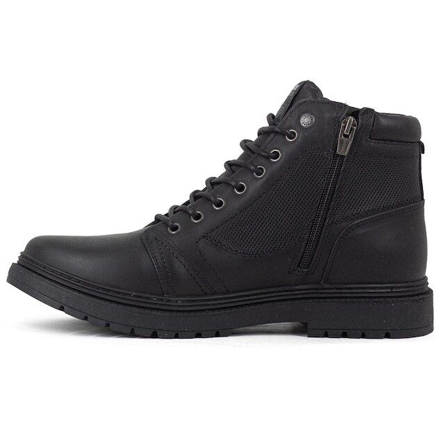 Bota Masculina Freeway Casual Jack05 Couro Legítimo Cano Médio Resistente JACK05