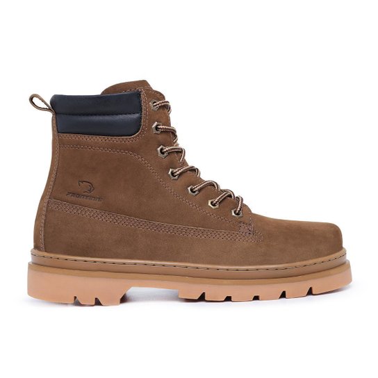 Bota Masculina Frontinni Coturno Adventure Couro Nobuck Claro
