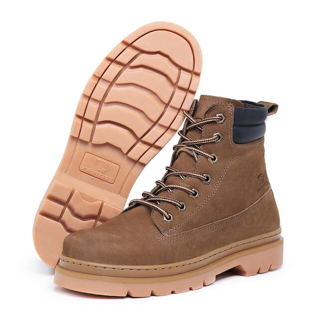 Bota Masculina Frontinni Coturno Adventure Couro Nobuck Claro