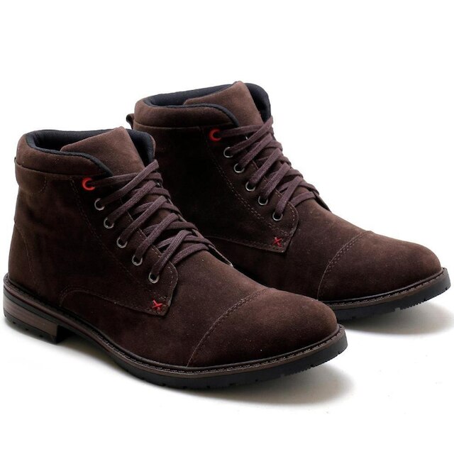 Bota Masculina Pórtice Camurça Com Carteira