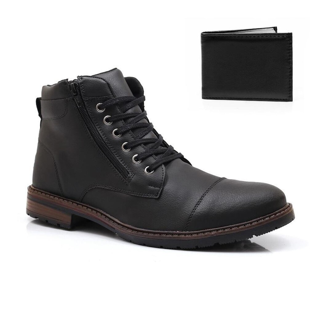 Bota Masculina RRG Com Ziper State Com Carteira