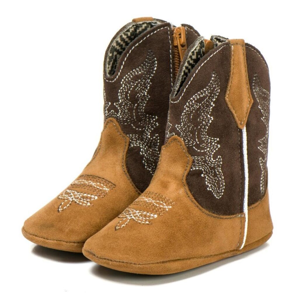 Bota Masculina Texana Baby Cano Alto Sola de Borracha Zíper