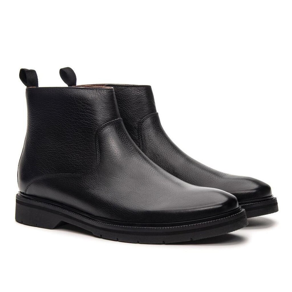 Bota Masculina Torrione com Zíper em Couro Jacometti