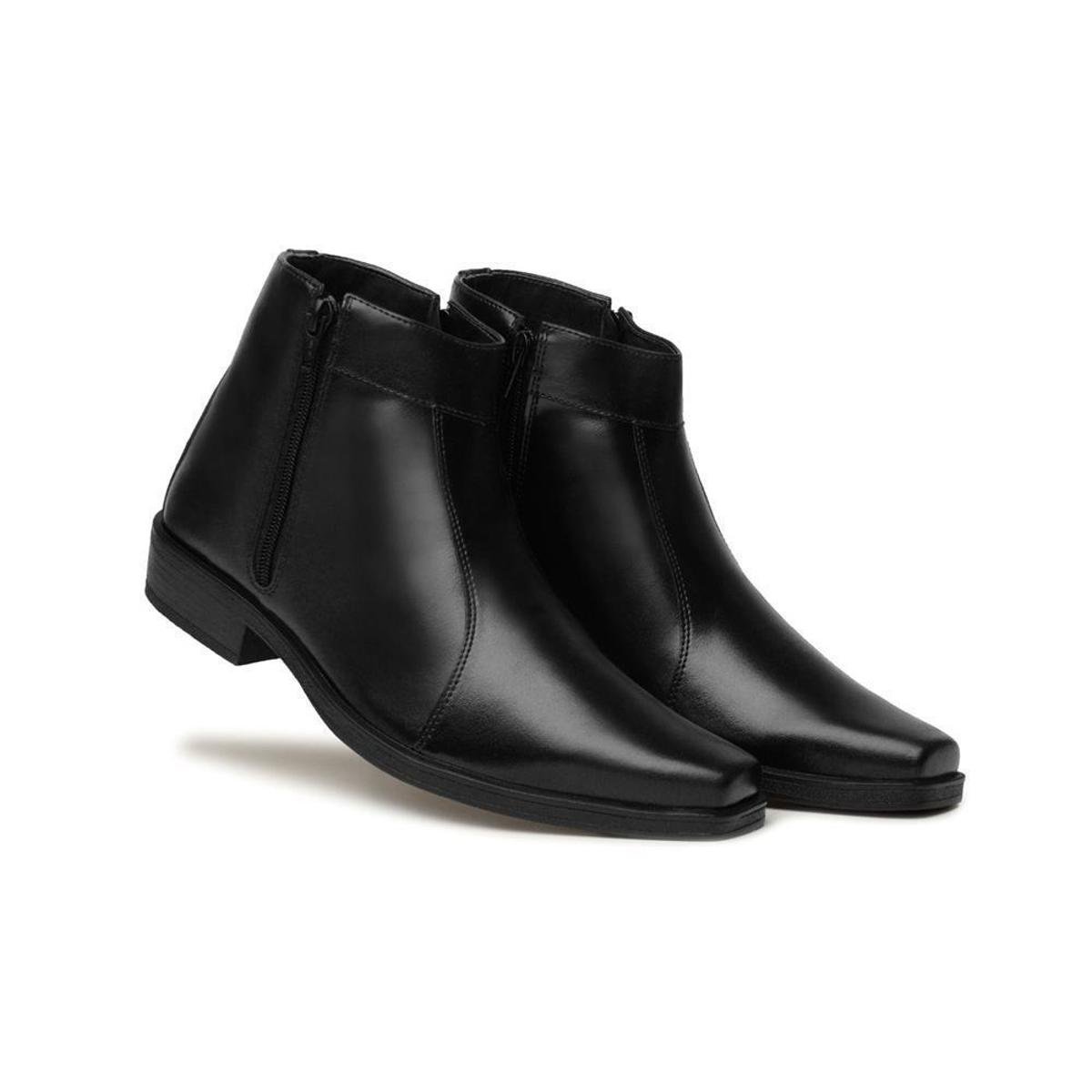 Bota Masculina Zíper Cano Baixo Confortável Leve Dia a Dia Menor preço em Bota Masculina Zíper Cano Baixo Confortável Leve Dia a Dia