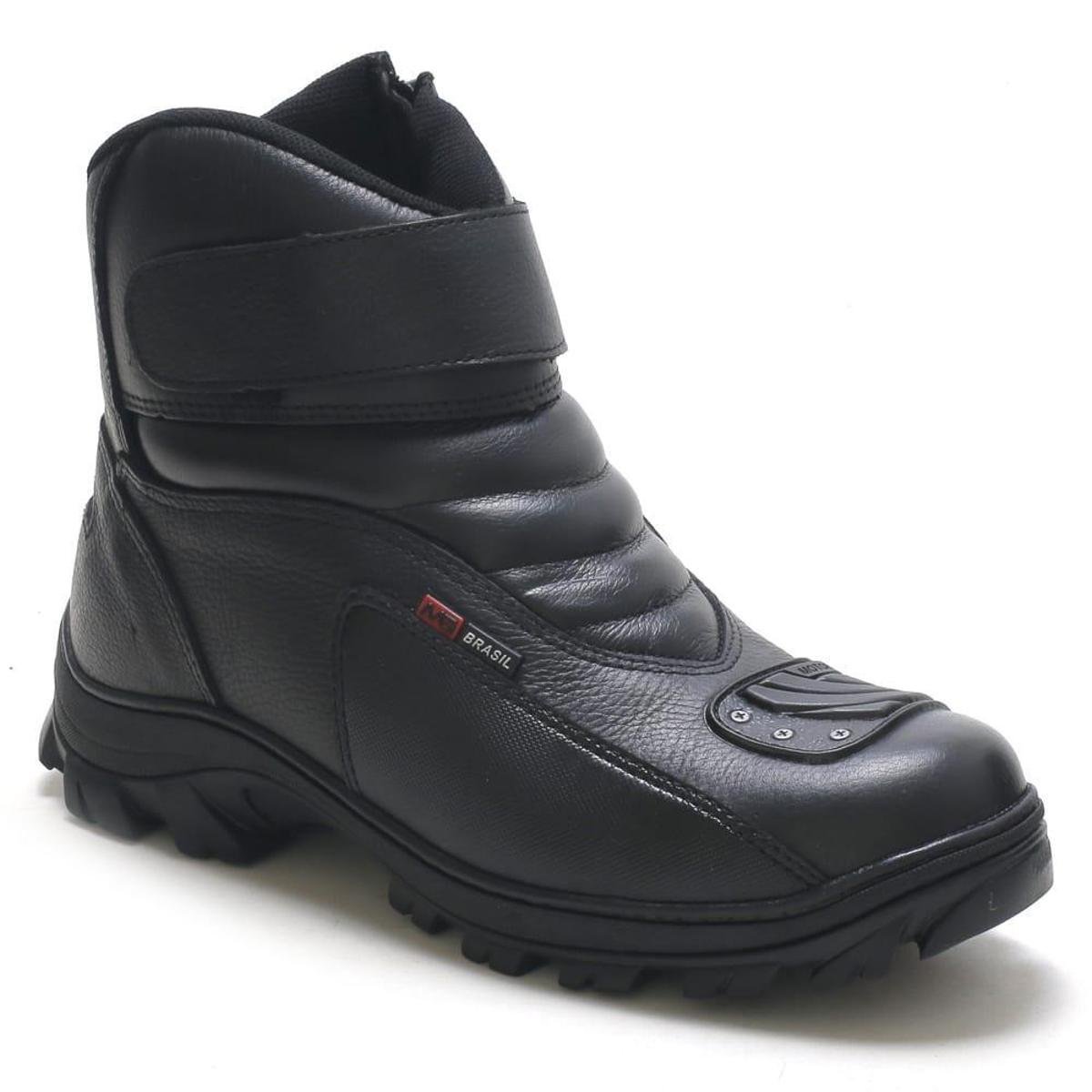 Bota Masculino Motoqueiro Coturno em Couro Legítimo Sola em Borracha Costurado Jawa MMG Brasil Black - Preto Menor preço em Bota Masculino Motoqueiro Coturno em Couro Legítimo Sola em Borracha Costurado Jawa MMG Brasil Black - Preto