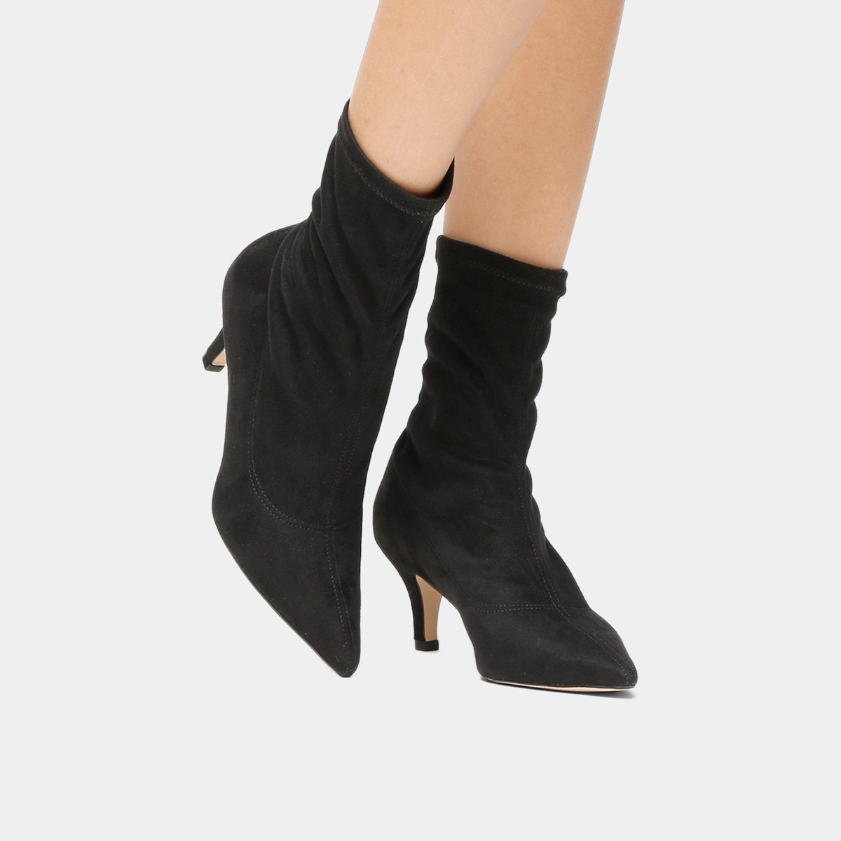 botas de tecido stretch